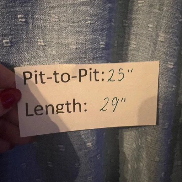 Ruby Rd. Soft Blue Ruffle Sleeve Blouse - Picture 9 of 11